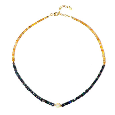 Opal-Silberhalskette