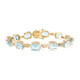 Himmelblauer Topas-Silberarmband