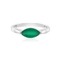 Grüner Onyx-Silberring