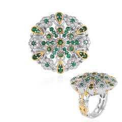 Sambia-Smaragd-Silberring (Gems en Vogue)