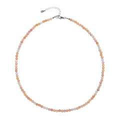 Roter Botswana-Achat-Silberhalskette