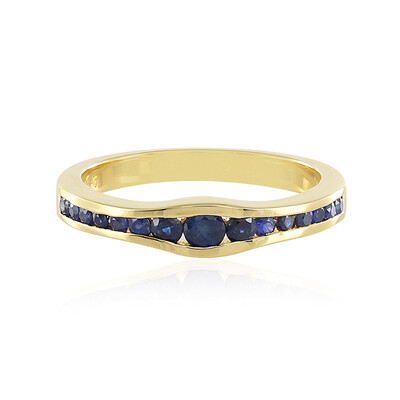 Blauer Saphir-Silberring