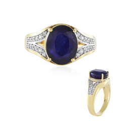 Blauer Madagaskar-Saphir-Silberring