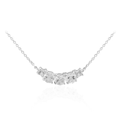 Weißer Topas-Silbercollier