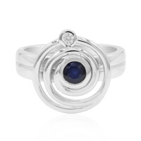 Blauer Saphir-Silberring