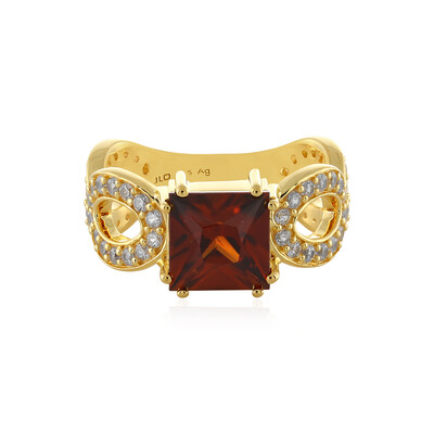 Cognac-Zirkon-Silberring