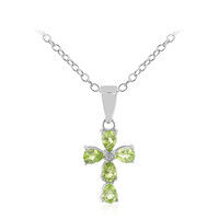 Burmesischer Peridot-Silberhalskette