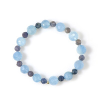 Edelstein-Silberarmband
