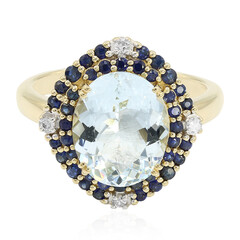 Aquamarin-Goldring