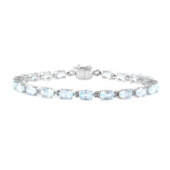 Himmelblauer Topas-Silberarmband