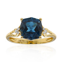 Londonblauer Topas-Goldring (CIRARI)