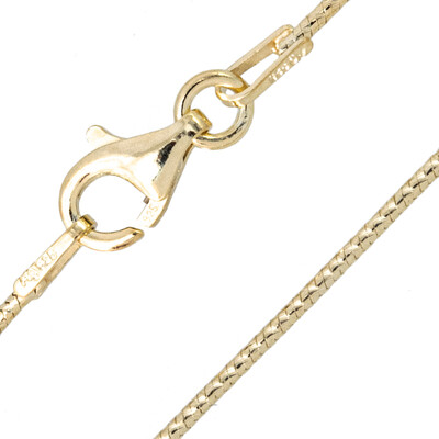 925er Silber-Schlangenkette - 45 cm - 3,8 g - vergoldet