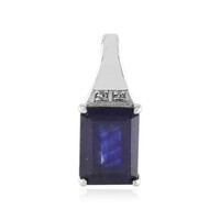 Blauer Madagaskar-Saphir-Platinanhänger