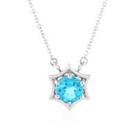 Paraibafarbener Topas-Silbercollier