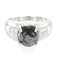 Schneeflocken-Obsidian-Silberring