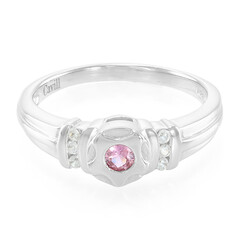 Padparadscha-Saphir-Silberring