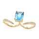 AAA-Brasilianischer Aquamarin-Goldring (de Melo)