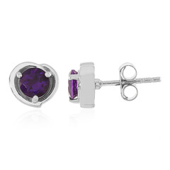Sambia-Amethyst-Silberohrringe
