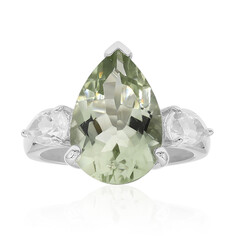 Grüner Amethyst-Silberring