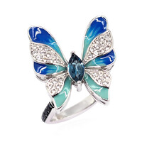 Londonblauer Topas-Silberring (Dallas Prince Designs)