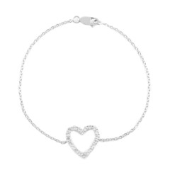Weißer Topas-Silberarmband