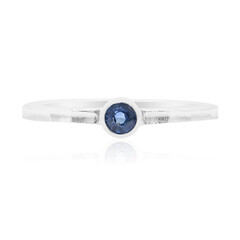 Blauer Saphir-Silberring