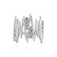 I2 Champagner-Brillant-Silberring (de Melo)