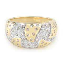 Champagner-Diamant-Silberring