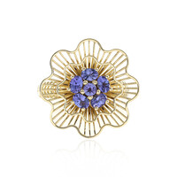 AAA-Tansanit-Goldring (Ornaments by de Melo)