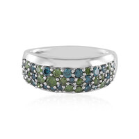Grüner I3 Brillant-Platinring (KM by Juwelo)