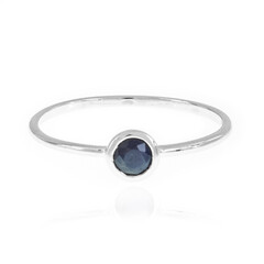 Blauer Saphir-Silberring