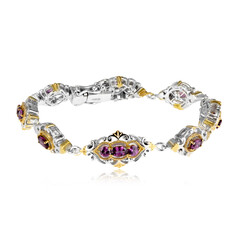 Purpurfarbener Farbwechsel-Granat-Silberarmband (Gems en Vogue)