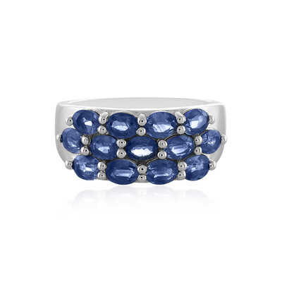 Blauer Saphir-Silberring