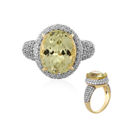 Kanariengelber Kunzit-Goldring
