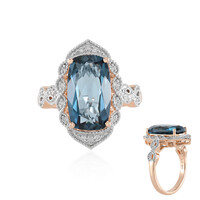 Londonblauer Topas-Goldring (SUHANA)