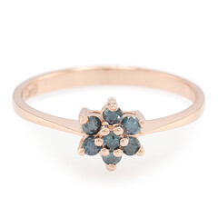 Fancy-Diamant-Silberring