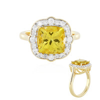 Goldener Apatit-Silberring