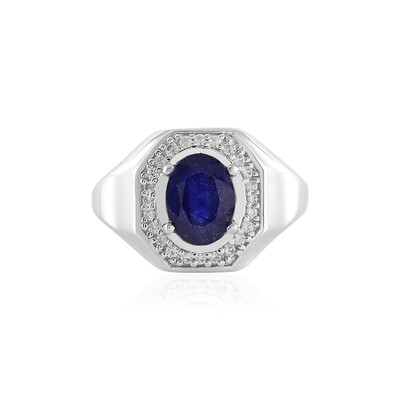 Blauer Madagaskar-Saphir-Silberring