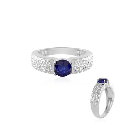 Blauer Madagaskar-Saphir-Silberring