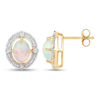 Welo-Opal-Silberohrringe