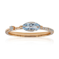 AAA-Brasilianischer Aquamarin-Goldring (CIRARI)
