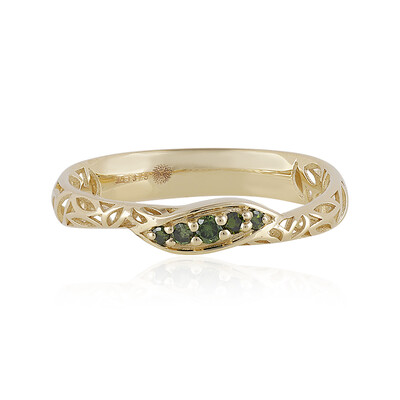 Grüner I1 Diamant-Goldring (Ornaments by de Melo)