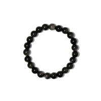 Silber-Obsidian-Armband