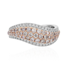 Pinkfarbener I1 Brillant-Goldring (CIRARI)