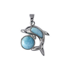 Larimar-Silberanhänger