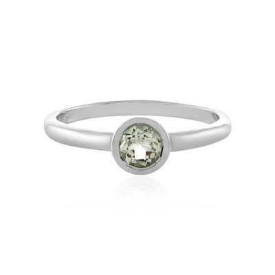 Grüner Amethyst-Silberring