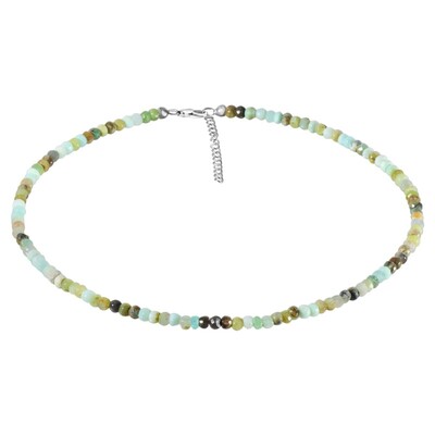 Opal-Silberhalskette