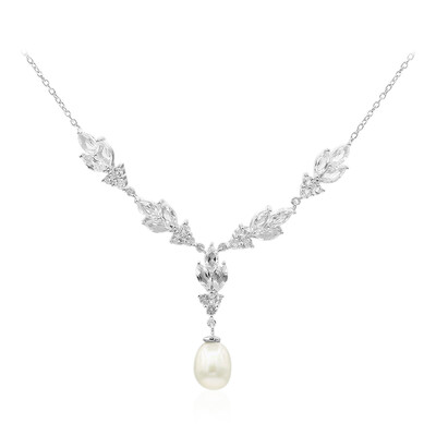 Süßwasserzuchtperlen-Silbercollier