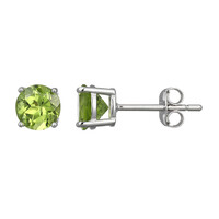 Peridot-Silberohrringe