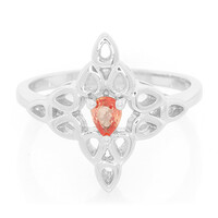 Padparadscha-Saphir-Silberring